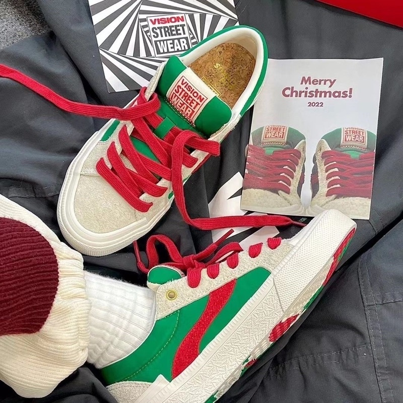 Giày thể thao VISION x oddCirkus da lộn phiên bản Christmas streetwear