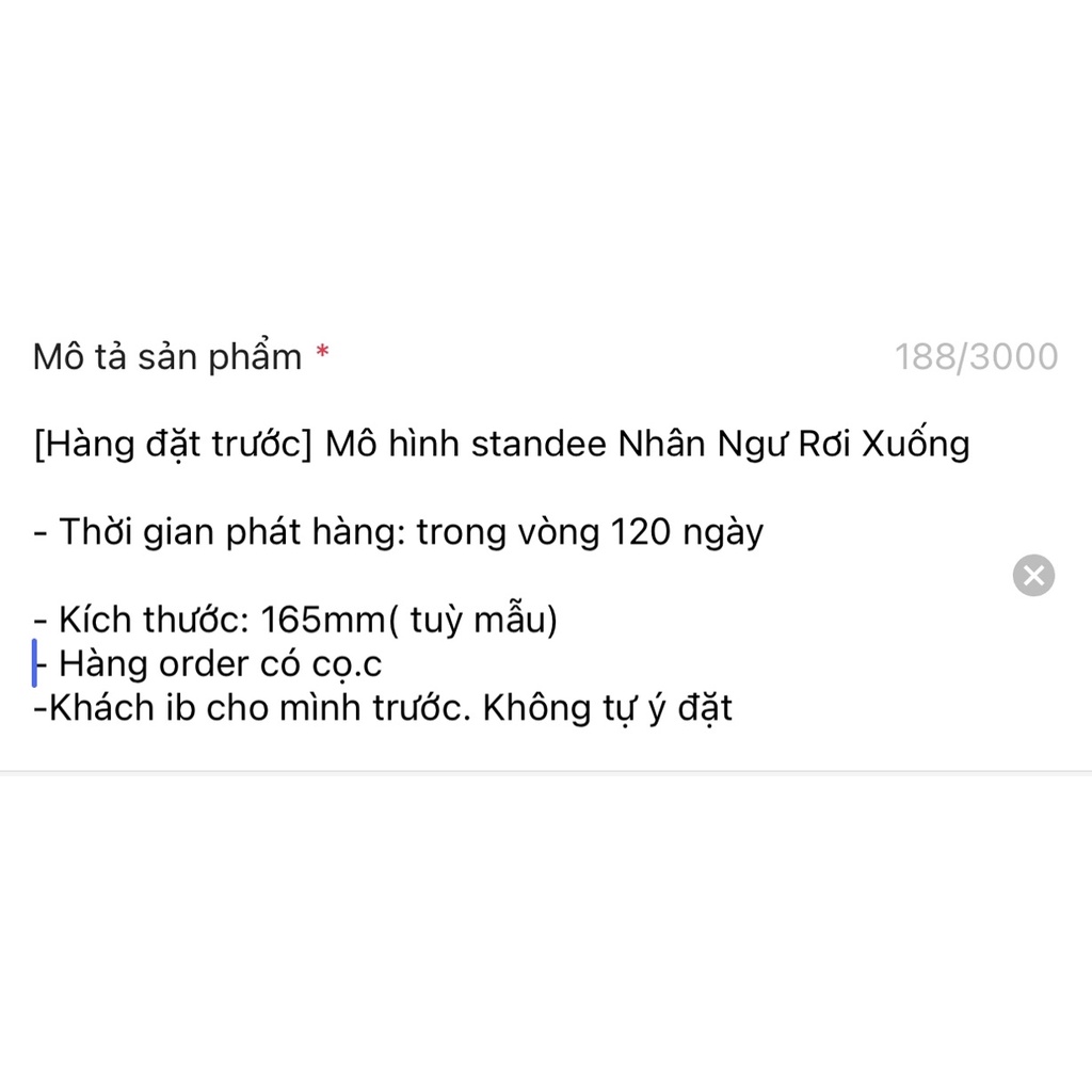 Mô hình standee Nhân Ngư Rơi Xuống