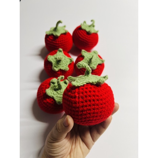 Quả cà chua đan len - Cà chua handmade (1 quả)