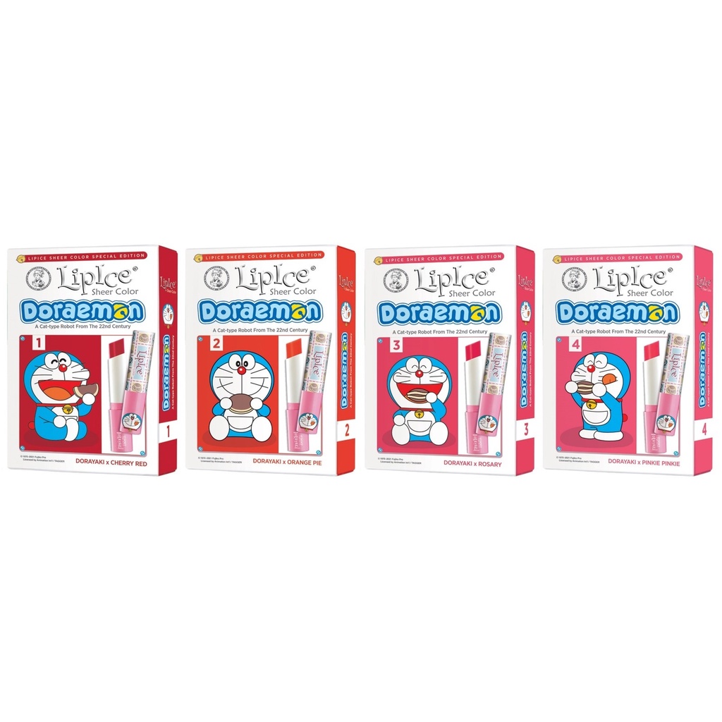 LipIce Son Dưỡng Doraemon LipIce Sheer Color Dorayaki X Rosary 2,4g