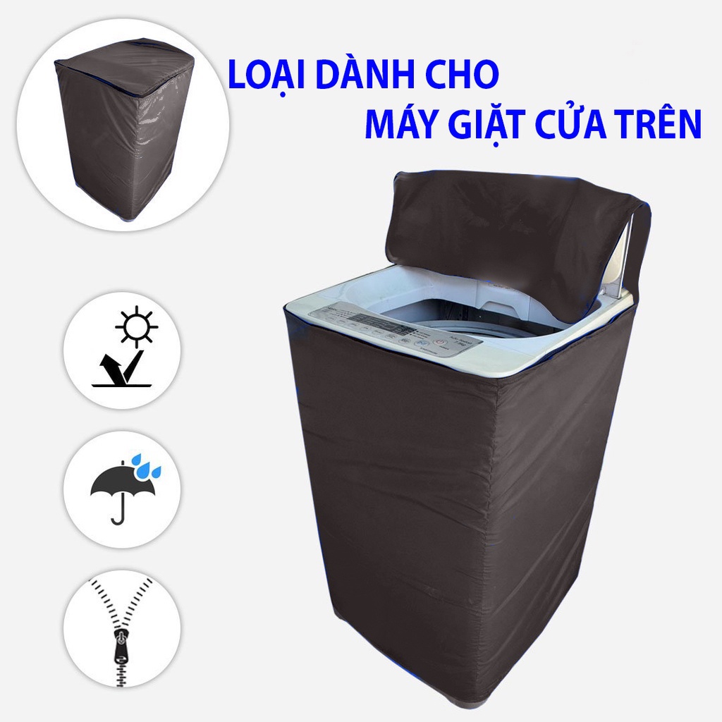 Áo trùm máy giặt cửa trên, cửa trước 6-9 kg, 10-15 kg, áo che phủ trùm máy giặt siêu bền tốt, siêu nhẹ, chống thấm nước