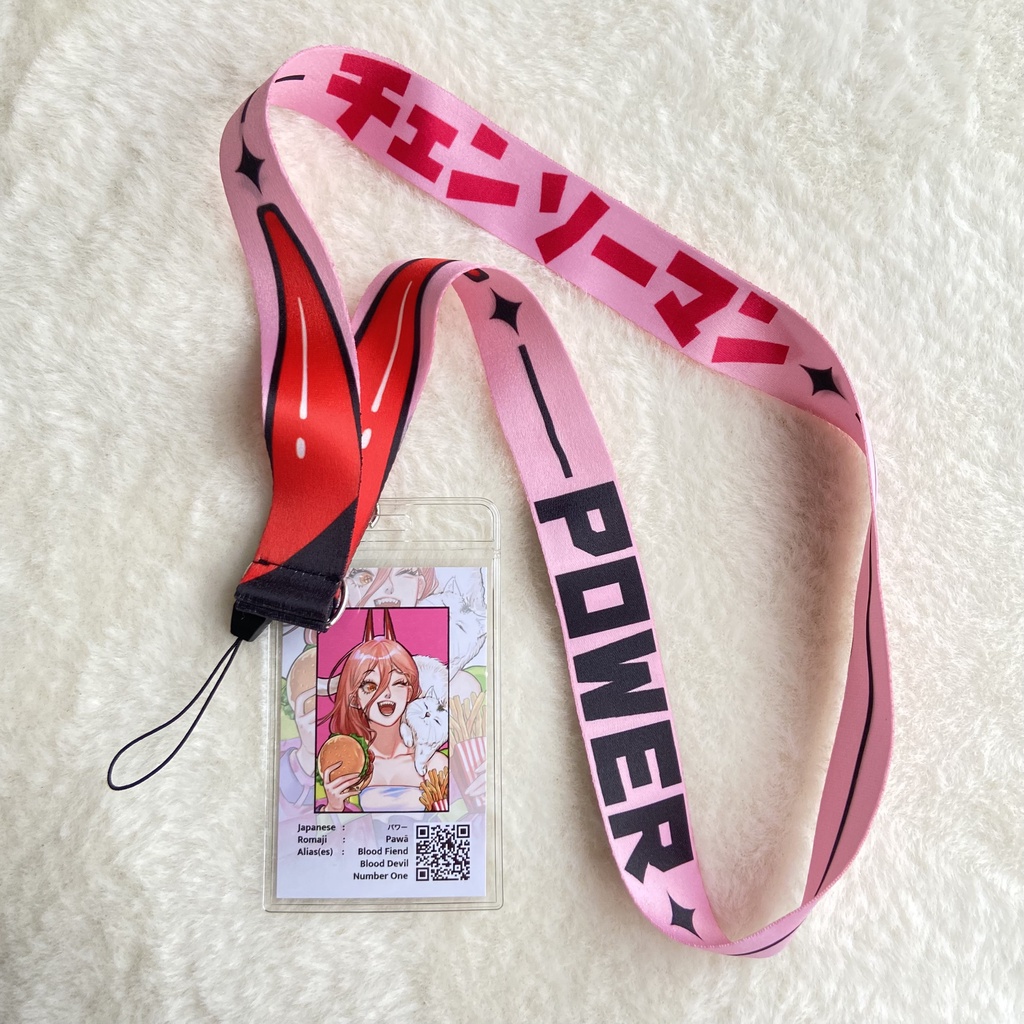 Dây đeo thẻ đeo điện thoại lanyard Chainsaw Man