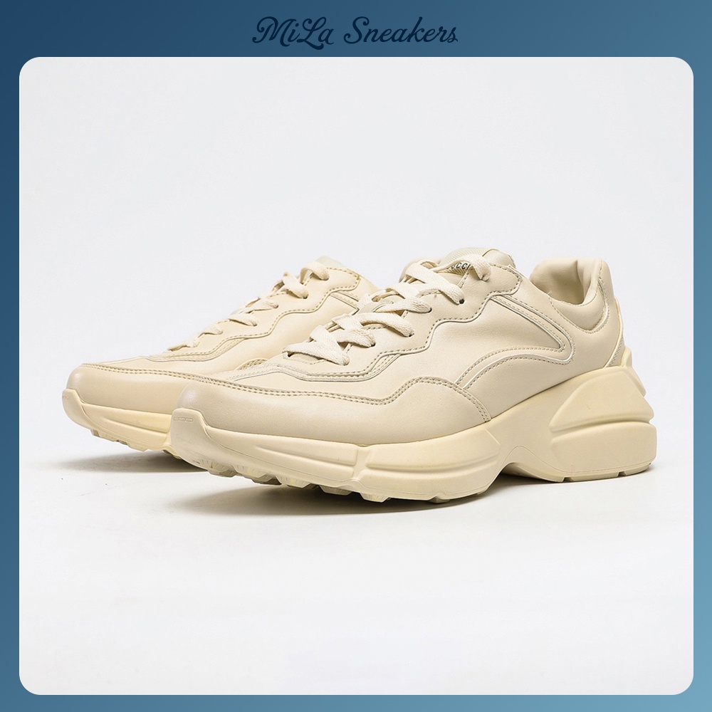Giày Gucci Rhyton Trơn MILA, Sneaker GC Chunky Đế Tăng Chiều Cao 5cm Size 36-43 Hàng 11