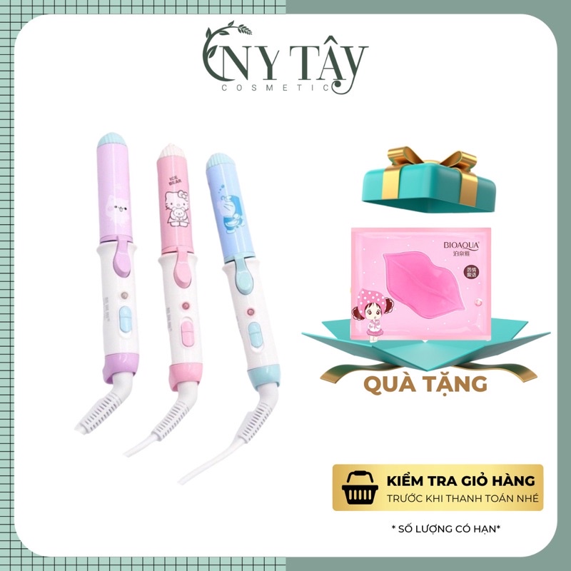 Máy kẹp duỗi thẳng tóc và uốn tóc mini đa năng tiện lợi dành cho làm đẹp kèm hộp nhựa giao màu ngẫu nhiên