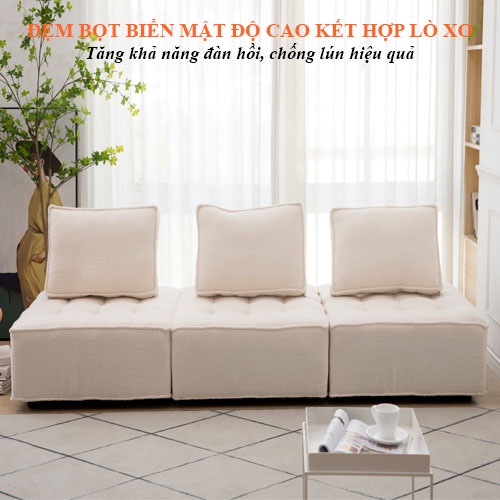 Ghế lười sofa đơn căn hộ nhỏ tatami khối vuông Decor kiểu Ý Piedmont vuông phòng ngủ phòng khách sofa nhỏ | BigBuy360 - bigbuy360.vn