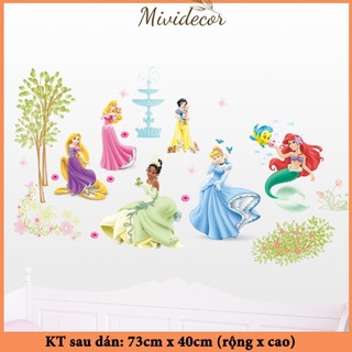Decal dán tường 7 công chúa desney - c013-3090