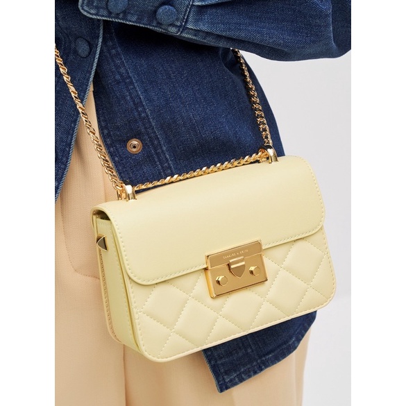 Túi xách nữ-Túi Cnk vân trám ,khóa vuông bản nhỏ!!!