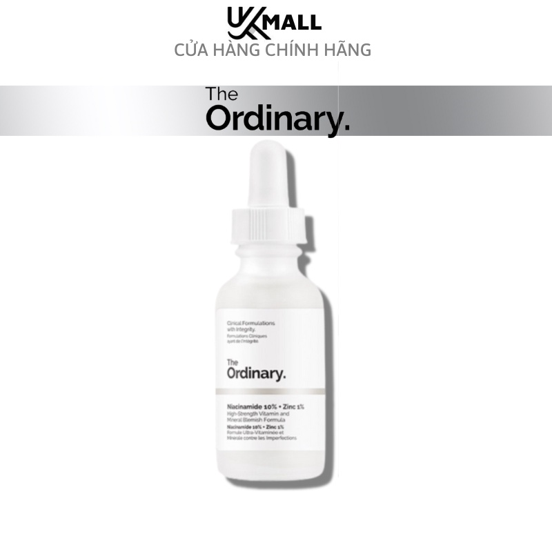The Ordinary Niacinamide 10% + Zinc 1% giảm mụn,giảm thâm 30ml