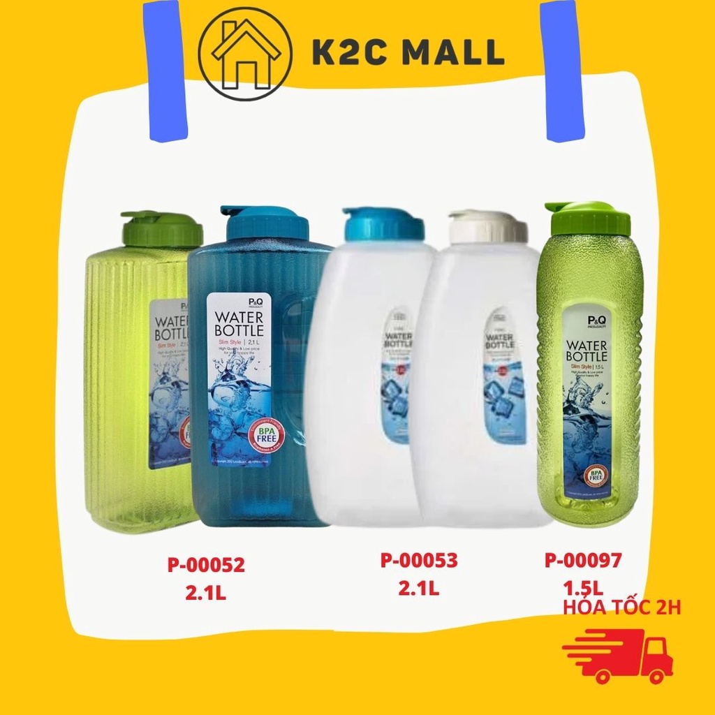Bình Đựng Nước Nhưa Nắp Kín 2.1L/1.5L Không BPA Lock&Lock Water Bottle BPA Free HAP813 P-00052 P-00053 P-00097 K2Cmall