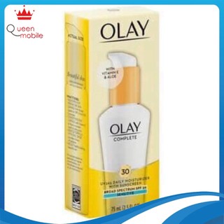Kem duỡng ẩm chống nắng olay complete daily defense all day moisturizer spf 30 sensitive skin 75 ml hàng usa [q