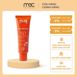 Kem chống nắng dạng lỏng trong suốt, không gây bóng nhờn SVR Sun Secure Fluide SPF50 - Mecskincare