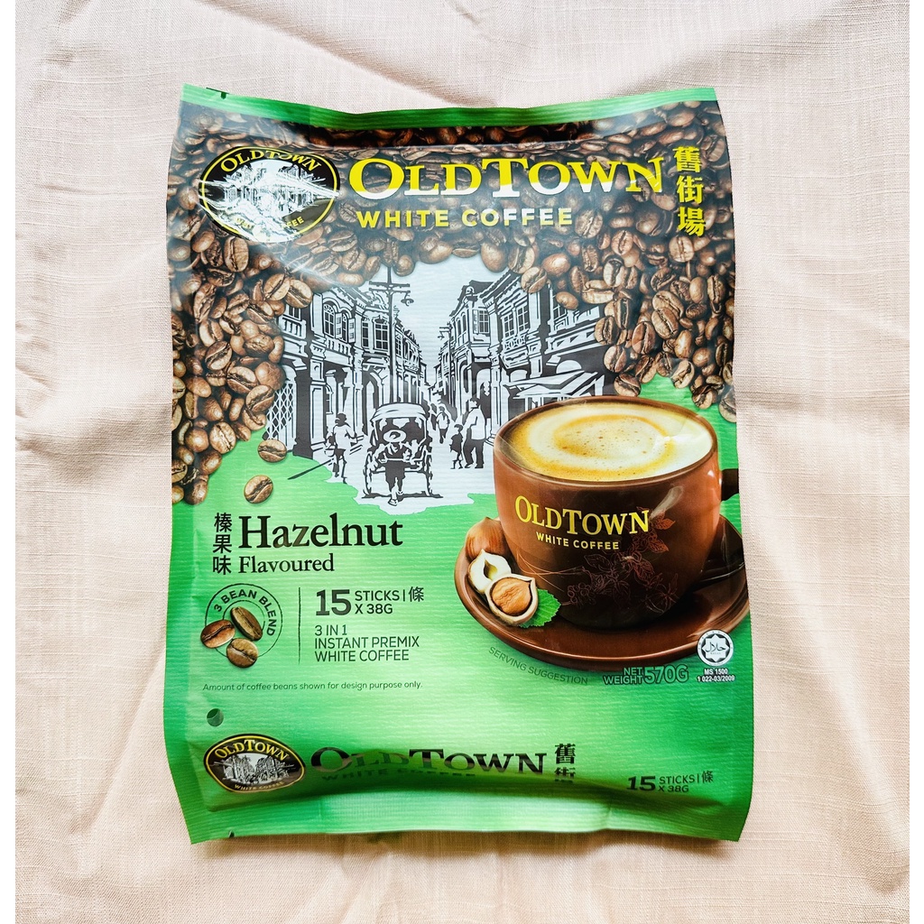 Cà phê trắng hòa tan 3 in 1 Oldtown Hazelnut - Hạt phỉ