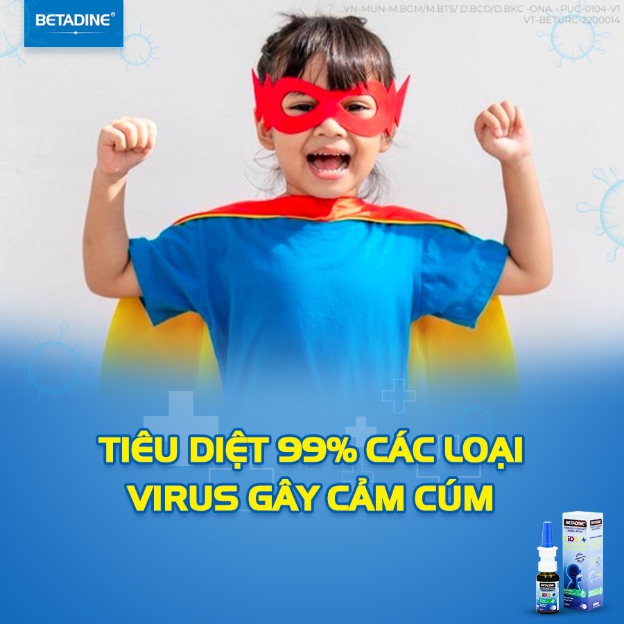 Xịt Mũi Chống Cảm Lạnh Dành Cho Trẻ Em Betadine Kids Cold Defence Nasal Spray 20ml