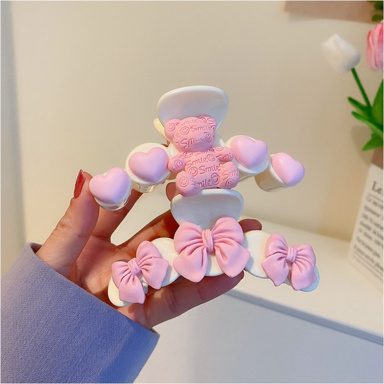 Kẹp tóc hình trái đào, gấu dễ thương thời trang Hàn Quốc 2022