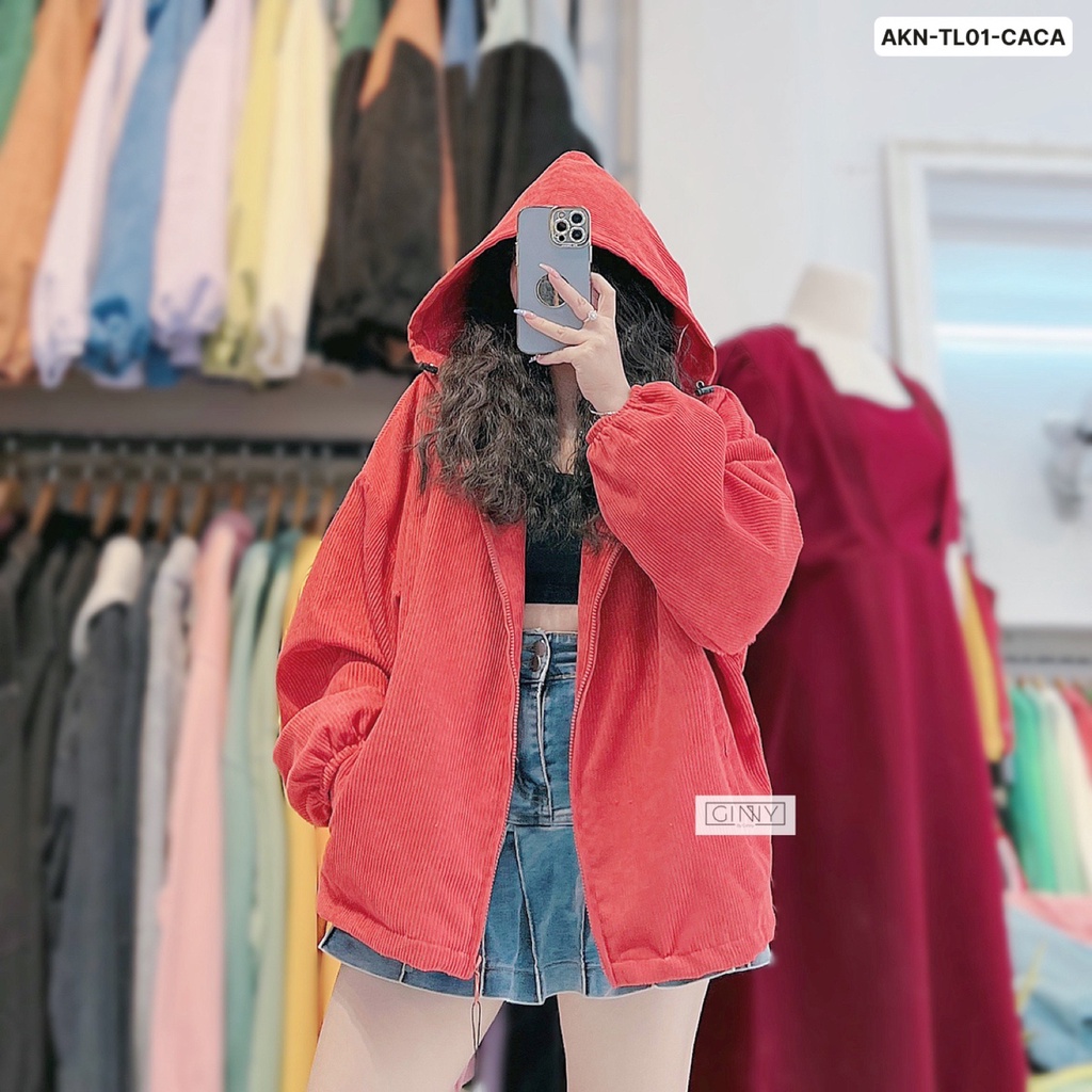 Áo Khoác Nhung Tăm ULZZANG 2 Lớp | Chống nắng tốt | Kèm Hình Thật | GINNY.VN