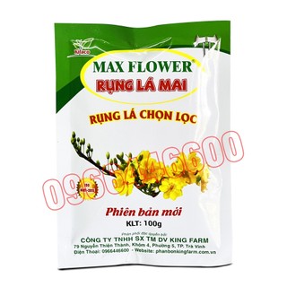 Phân bón rụng lá mai max flower gói 100g - rụng lá đồng loạt theo cơ chế tự nhiên, không suy cây
