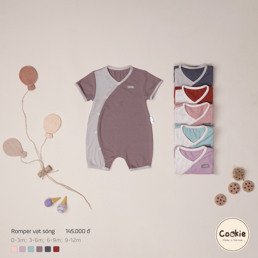 Romper vạt sóng COOKIE size 0-1y