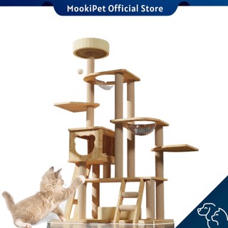[CAO CẤP ] Nhà gỗ cattree biệt thự Nhà gỗ cào móng cho mèo Mookipet