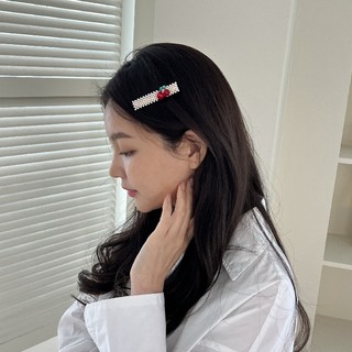Kẹp tóc mái mỏ vịt đính đá Modleaf Cherry pin Hàn Quốc