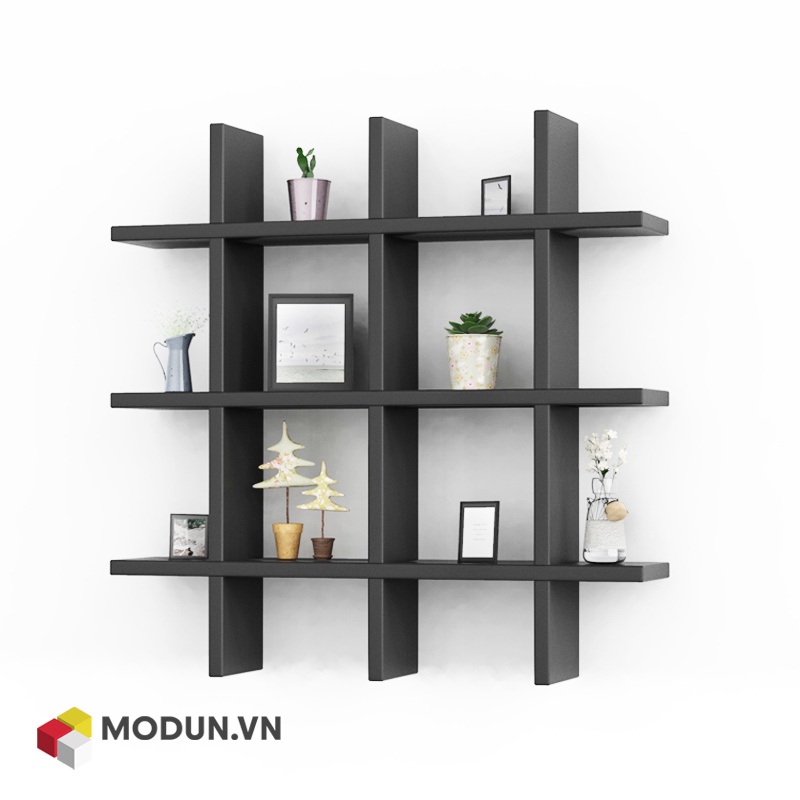 Kệ trang trí treo tường, kèm ốc vít, gỗ công nghiệp MDF dày 17mm An Cường không cong vênh-MKK-024 MODUN.VN