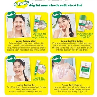 Bộ Sản Phẩm Chăm sóc Da mụn cho Mặt Acnes ( Hàng mẫu Chính hãng )
