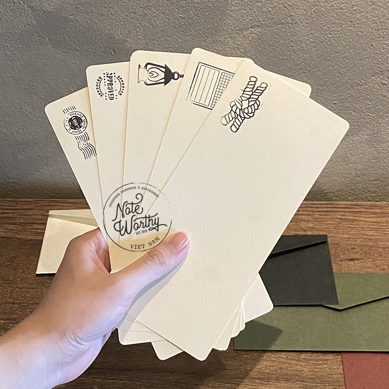 Phong thư cổ điển kèm thiệp viết tay - Noteworthy Classic Handwriting Envenlope