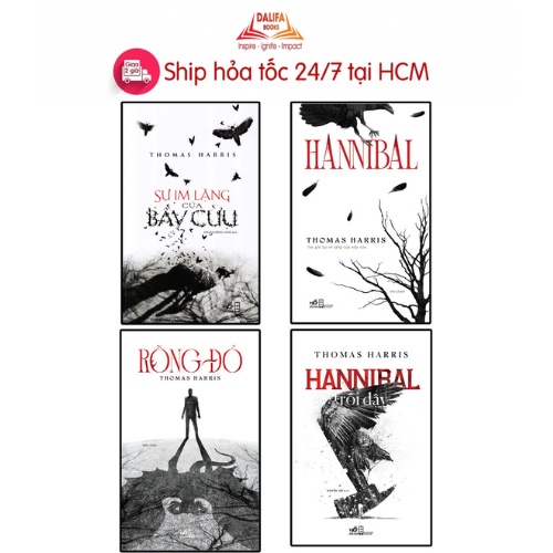 Sách - Combo Sự im lặng của bầy cừu + Hannibal + Rồng Đỏ + Hannibal Trỗi