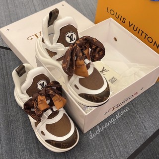 GIÀY L’V WHITE BROWN LAI AU SC [ Full Box + Free Ship ]