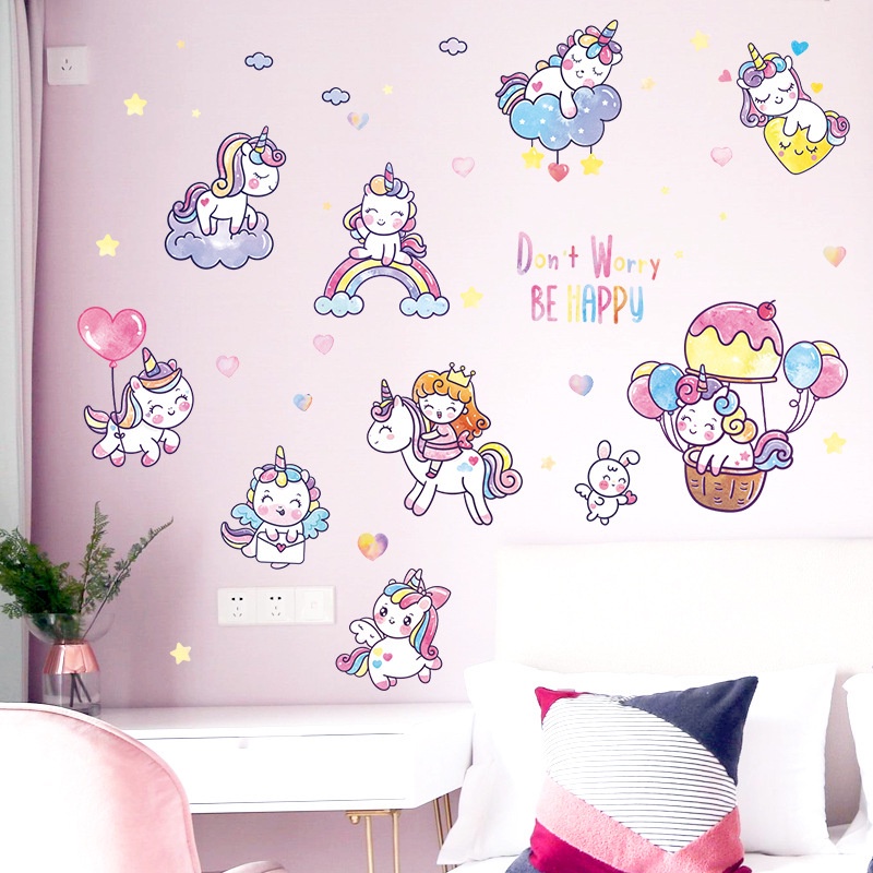 Decal dán tường ngựa pony baby HT94001