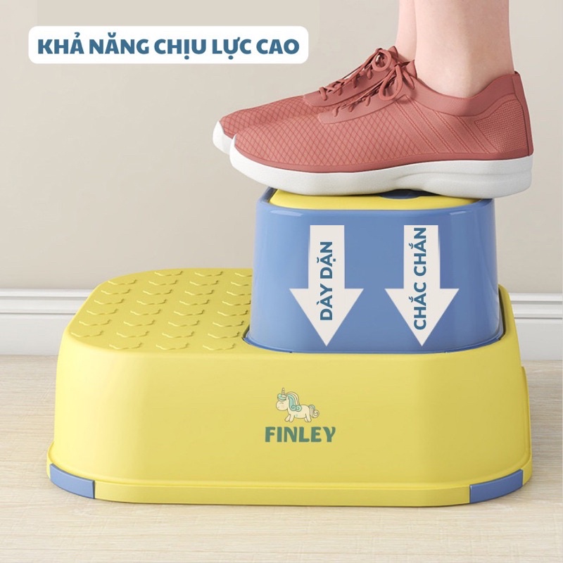 Ghế bậc thang, ghế kê chân cho bé khi đánh răng, vệ sinh vừa làm ghế tắm