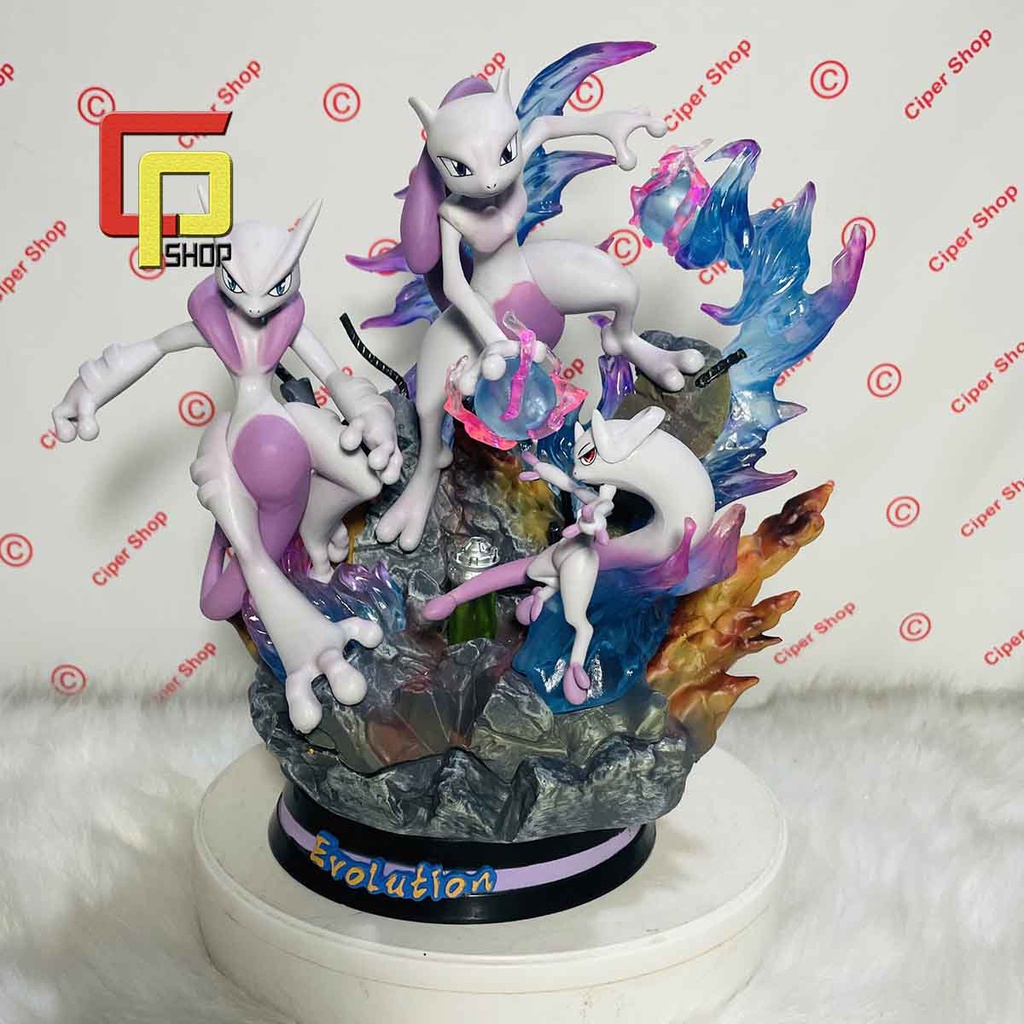Mô hình Mewtwo tiến hóa GK - Có Led - Figure Pokemon Mewtwo