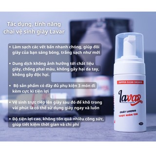 Bộ xịt BỌT vệ sinh giày Lavar