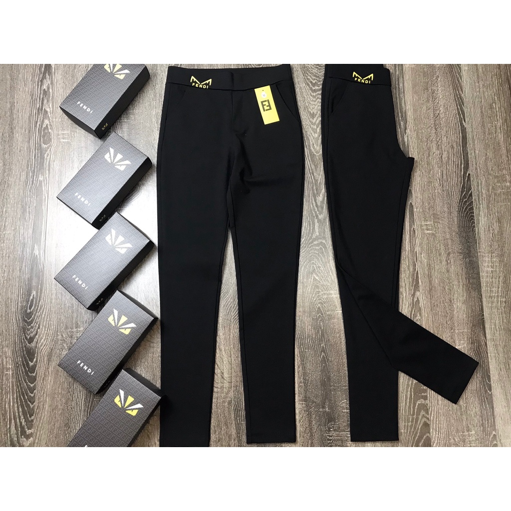 Quần tregging cạp cao Fendi NASTORE chất mỳ Hàn cao cấp đi học - đi làm đủ size 40-65kg