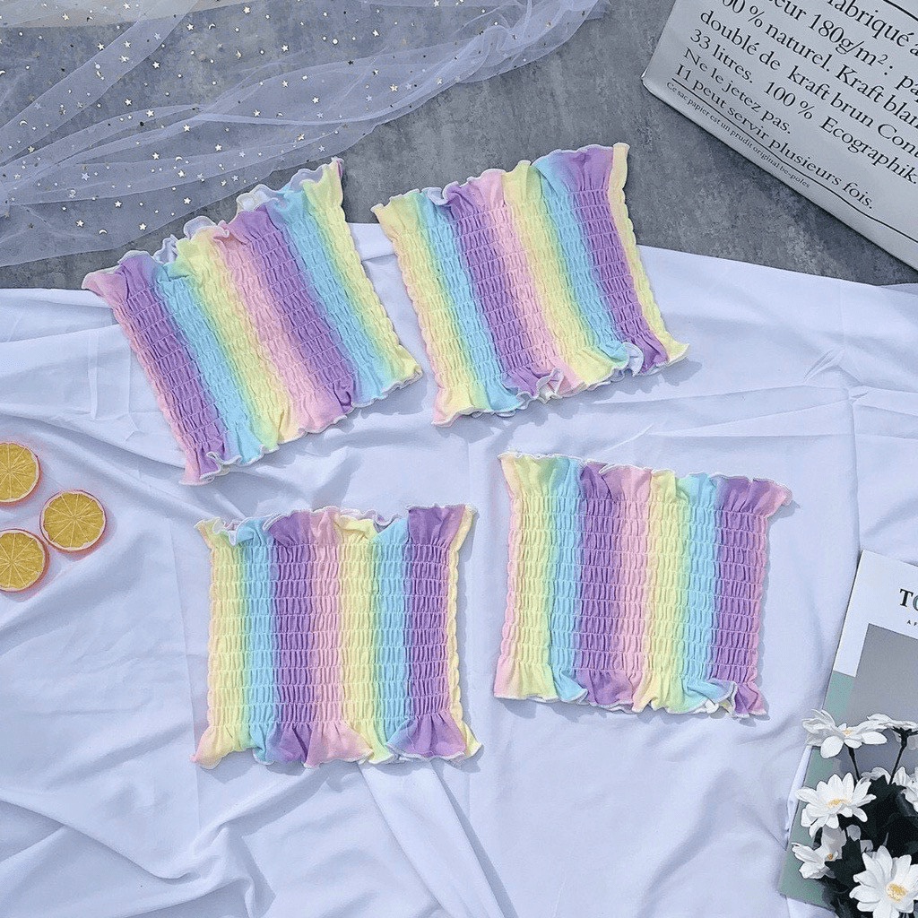 Áo Croptop Nữ Kiểu Ống Nhún Thun Phong Cách Trẻ Trung Năng Động NEW UNISEX