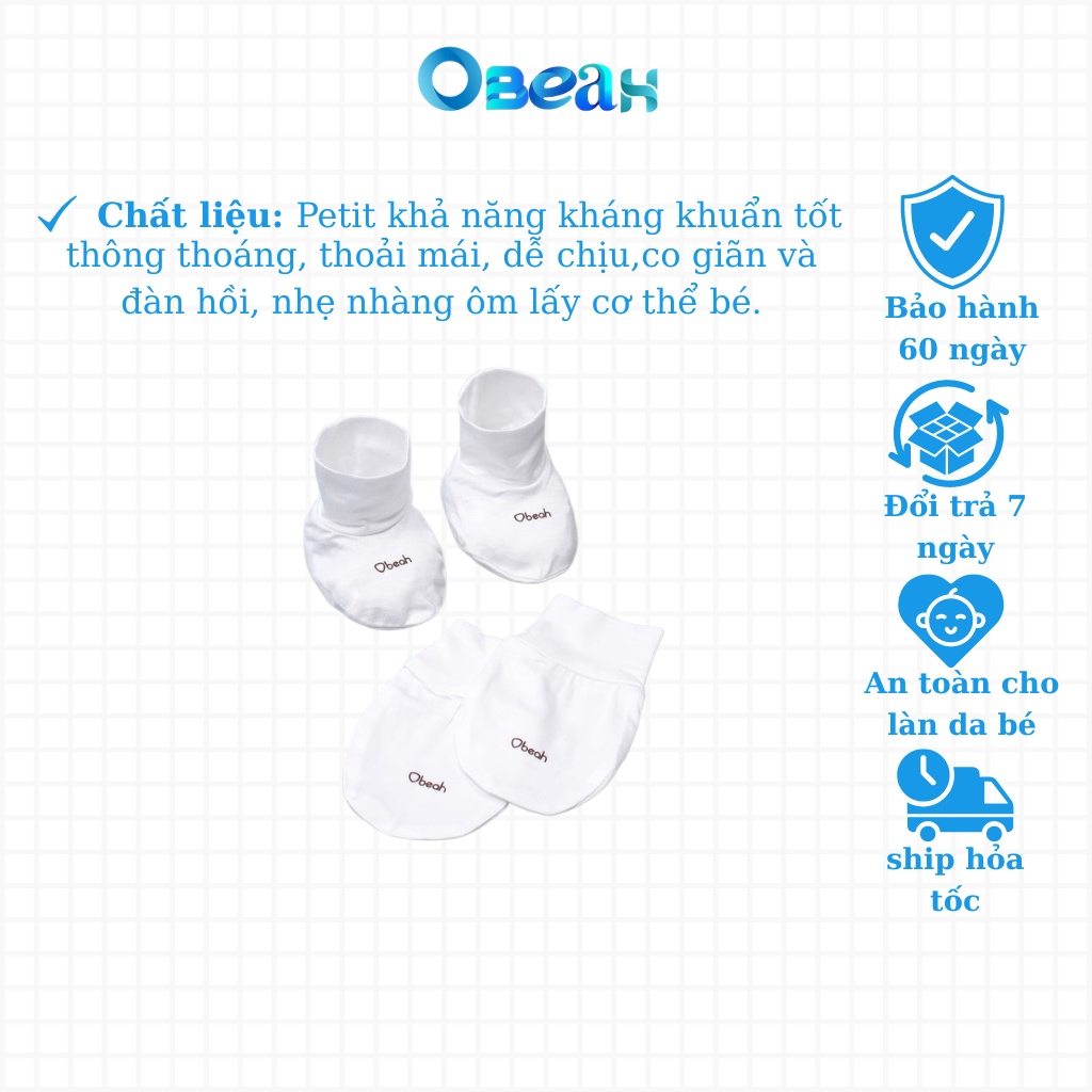 Set 2 bao chân cho bé sơ sinh chất liệu viscose tự nhiên thoáng mát