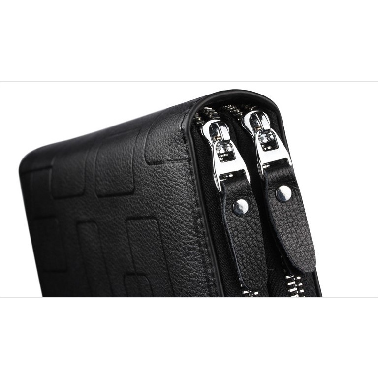 HÀNG NHẬP Ví da nam cầm tay CHICHI FASHION VNA36 DA BÒ CAO CẤP I NHẬP KHẨU NGUYÊN CHIẾC