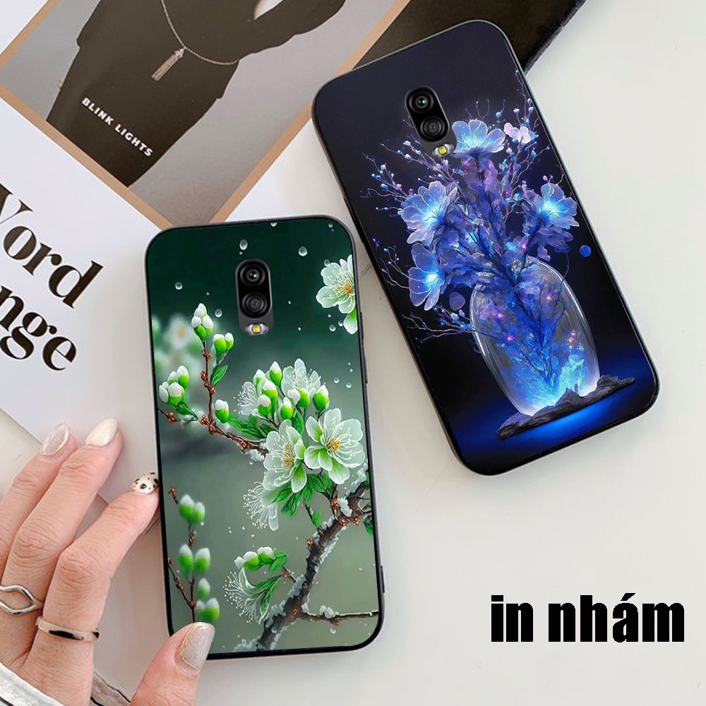 Ốp lưng Samsung j7 plus / ss j7+ in nhám hình hoa cỏ