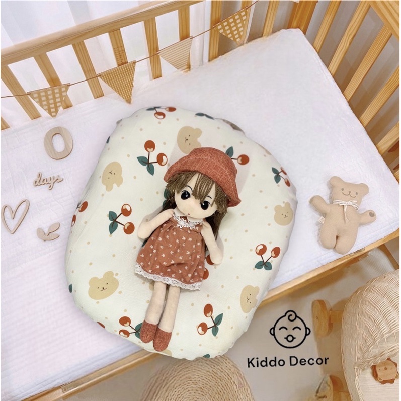 GỐI CHỐNG TRÀO NGƯỢC CAO CẤP KIDDO DECOR <Mẫu mới> (gấu*cherry đỏ)