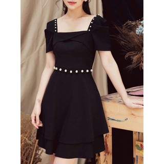 Đâm lụa tay ngắn 2 lớp đính hạt dạo phố xinh xắn (thời trang bigsize vicky.g - anitagreen)- NQ0223