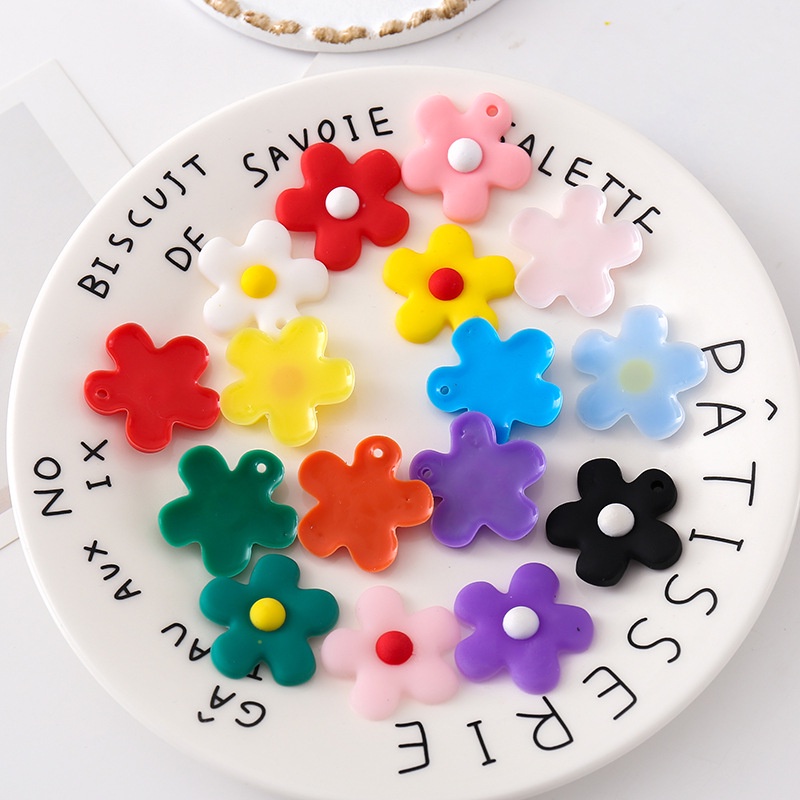 <Video Review> Charm Phụ Kiện Hình Bông Hoa Jibbitz Làm Móc Treo Vòng Tay Phụ Kiện Tóc Điện Thoại Khay Đựng Bút DIY G059