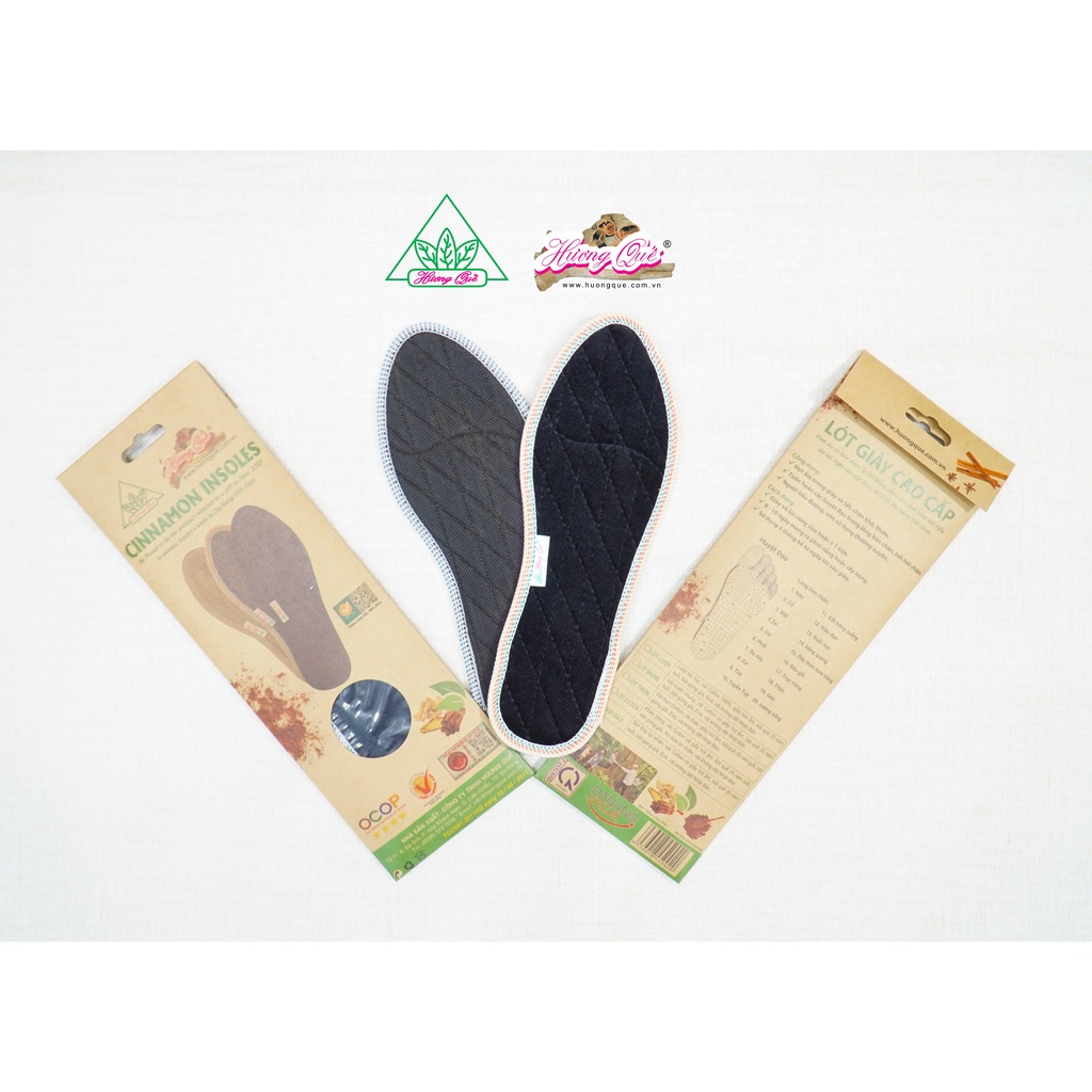 Lót giày Hương Quế CI-07 làm từ vải nhung cao cấp, vải cotton, bột quế giúp êm chân, ấm chân
