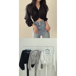 Áo sơ mi xoắn eo 3 màu basic 🌷🌷