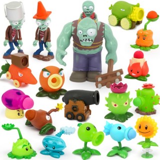 Búp bê nhựa cứng hình plants vs zombies với 3 quả bóng