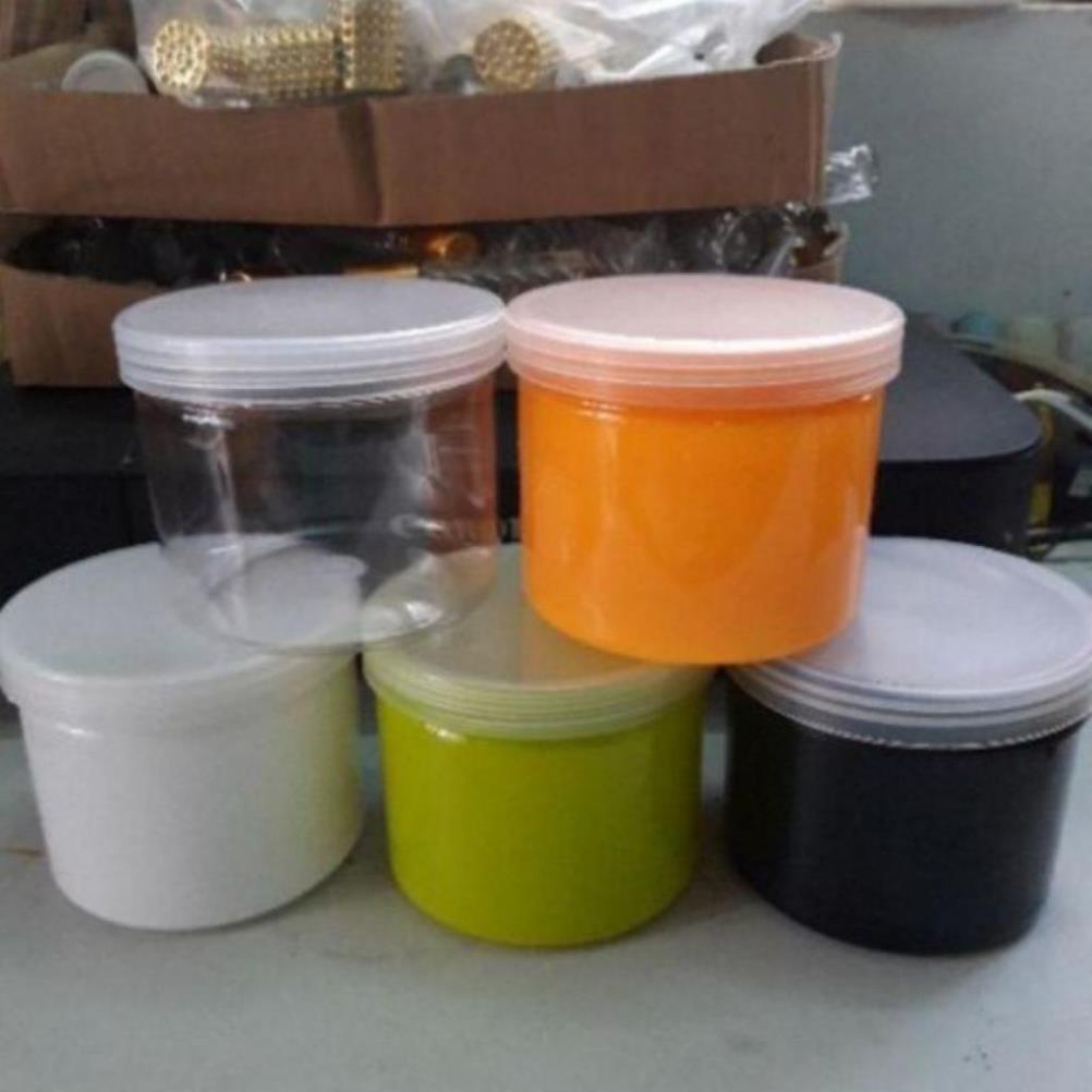 Hũ Nhựa Đựng Kem Body/Hũ Hấp Dầu 500g Màu Xanh Lá/Cam/Đen/Trắng Đục