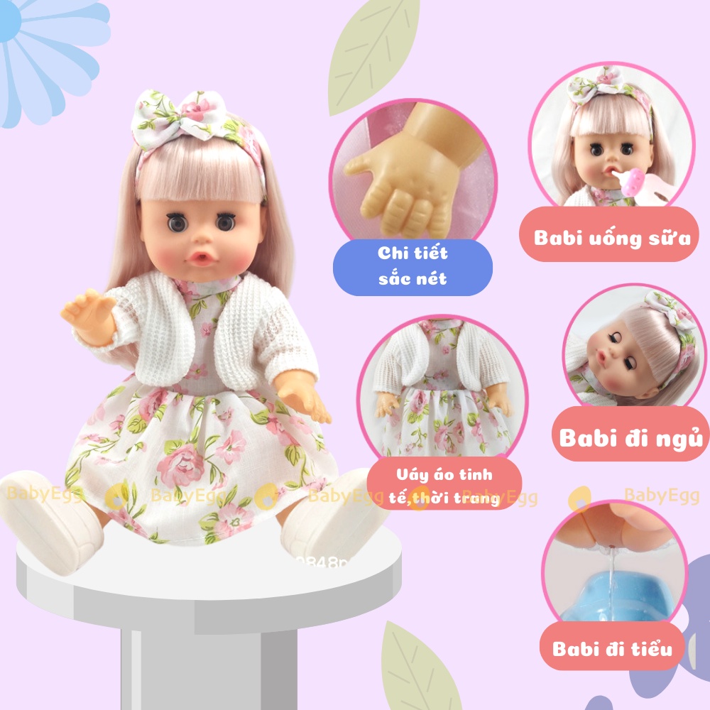 Búp bê em bé biết nói biết cười biết khóc cỡ lớn đủ phụ kiện đồ chơi cho bé gái 2 3 4 5 6 7 tuổi babyegg
