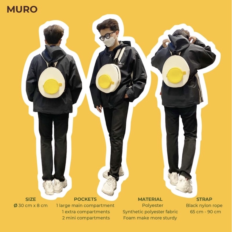 MURO TÚI LÒNG ĐÀO DÂY ĐEO TÍCH HỢP CHÉO VÀ BALO