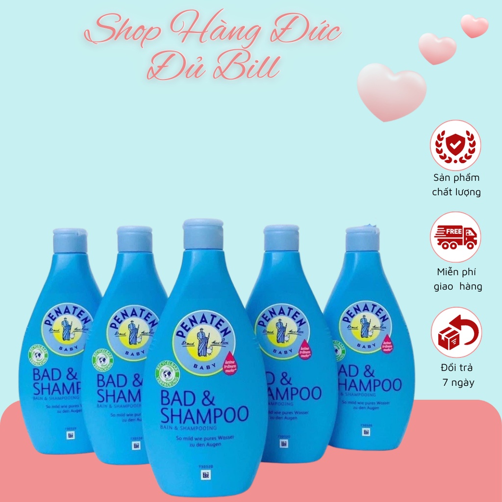 Sữa tắm gội Penaten chống cảm cúm cho bé 400ml - Đức Chứa Tinh Chất Dầu Tràm