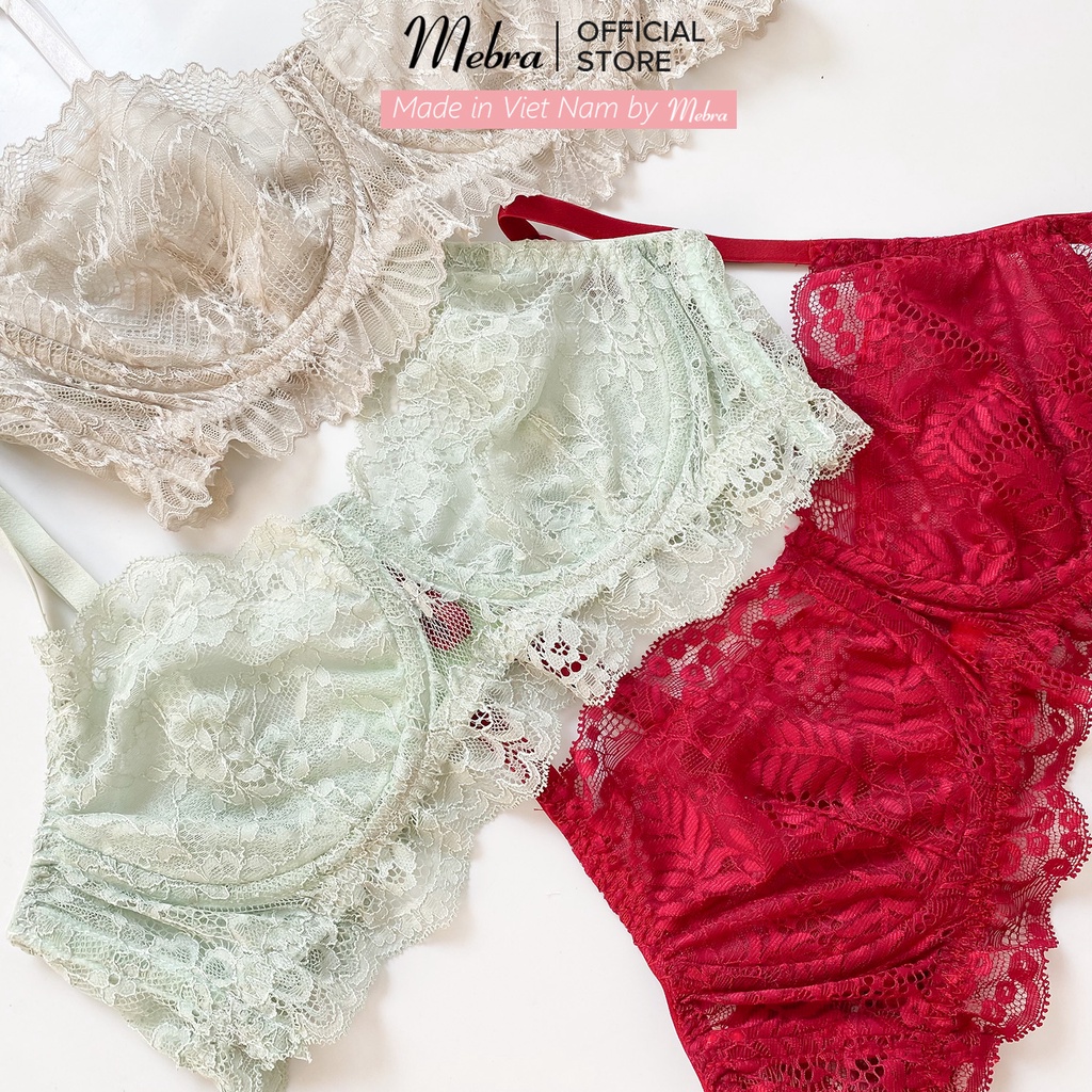 [ New collection ] Áo Lót Ren LAYLA Có Gọng Không Mút Lót Lưới Màu Ghi Sáng Trẻ Trung Tươi Mới Mùa Hè Mebra A074