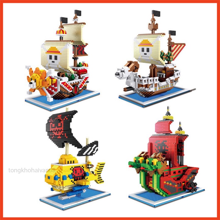 Mô Hình Đồ Chơi Lắp Ráp Tàu Thousand Sunny , Tàu Cướp Biển One Piece- Vua Hải Tặc Nhiều Mẫu Mã Lựa Chọn Hàng Đẹp
