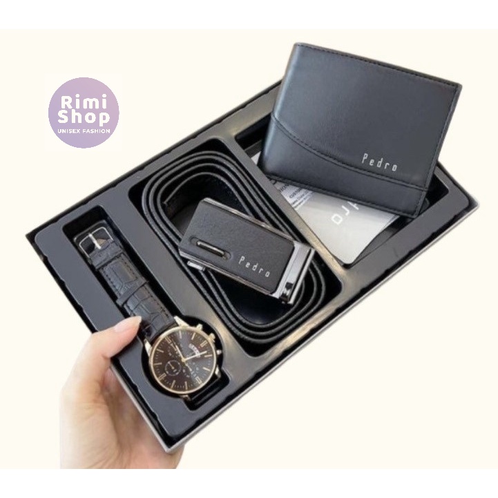 Set ví thắt lưng đồng hồ nam, quà tặng sinh nhật ý nghĩa cho bạn trai